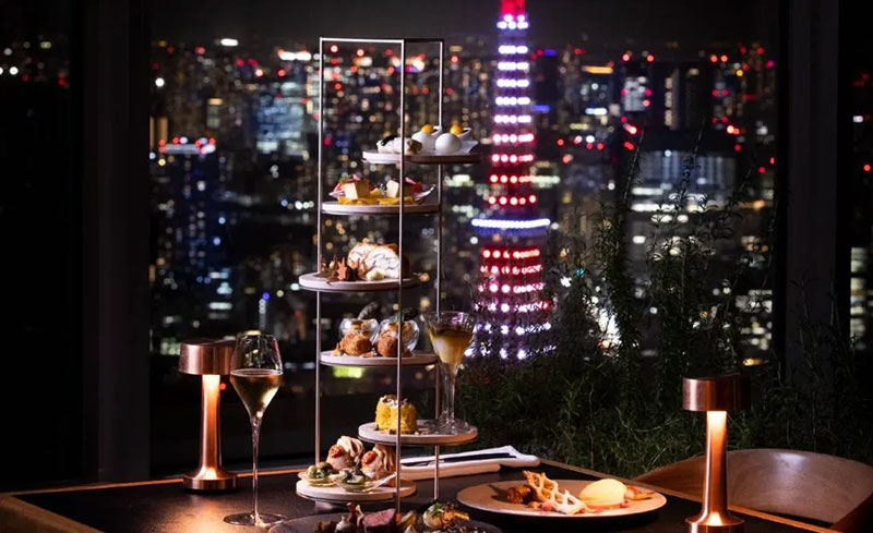 六本木のレストラン　THE MOON　アフタヌーンティーと夜景　東京タワー
